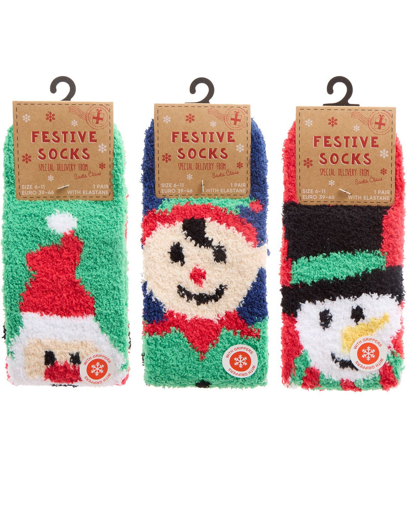 Family Christmas Fleece Cosy Socks