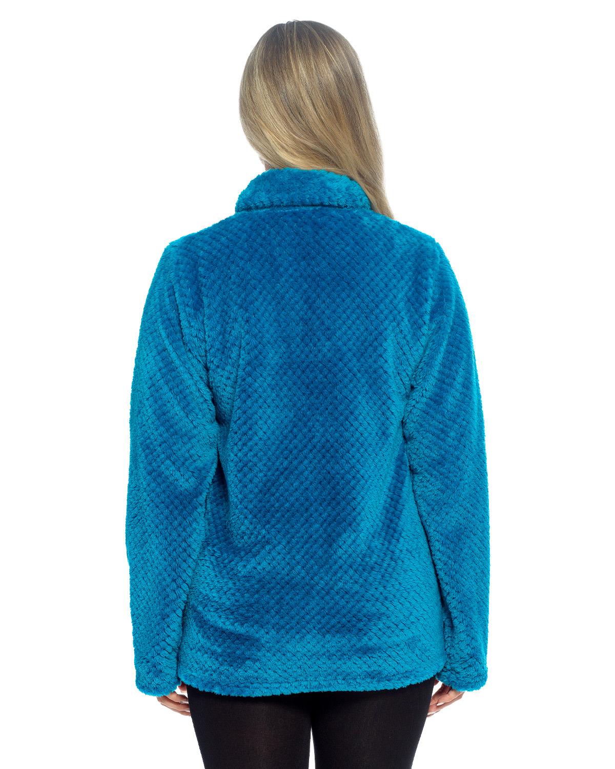 Slumber Hut Womens Waffle Fleece Zip Bed Jacket