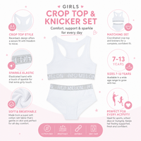Girls Crop Top and Knicker Set
