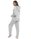 Womens Polished Fleece Slogan Hooded Pyjamas