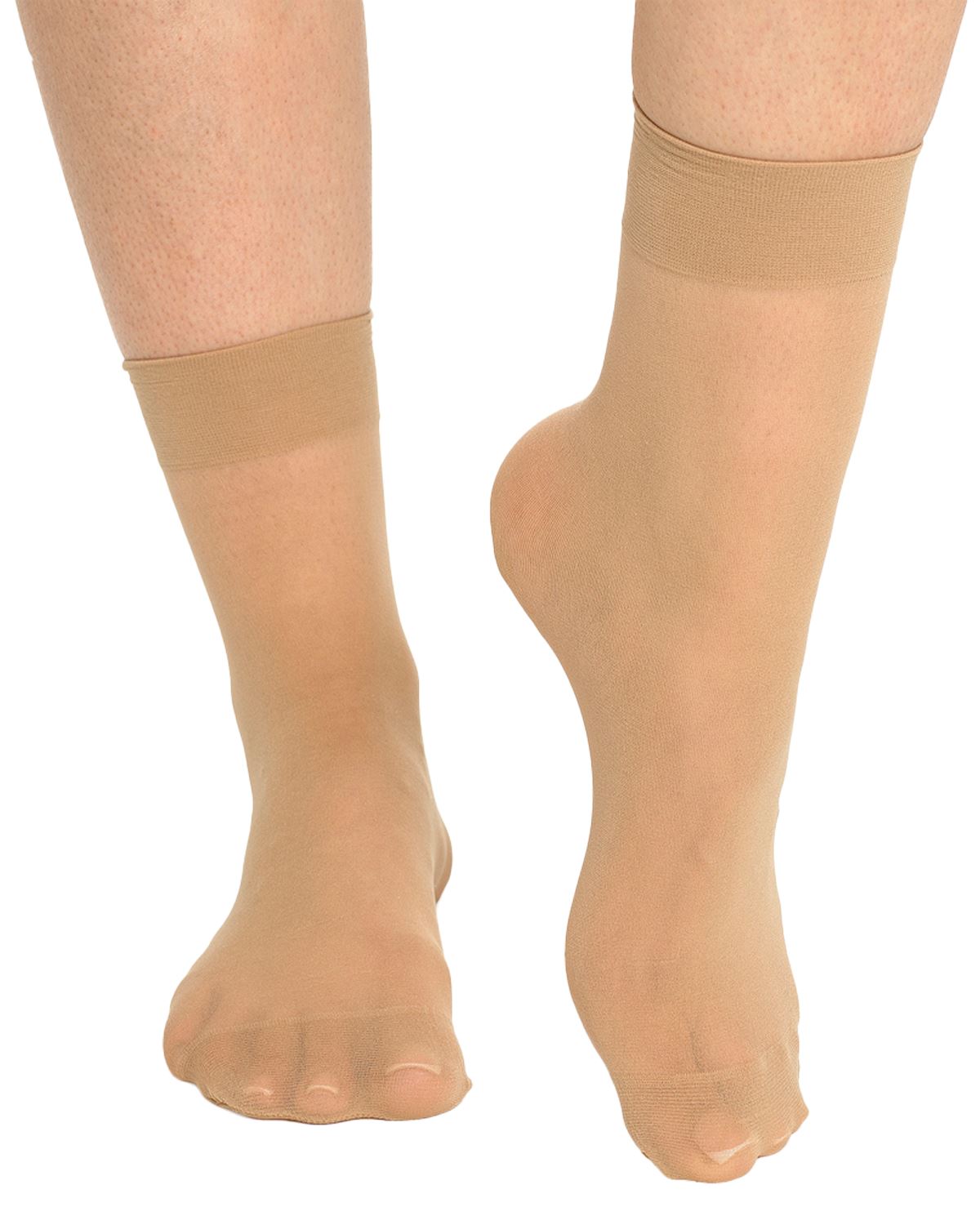 Foxbury Womens 10 Pack 15 Denier Ankle Socks