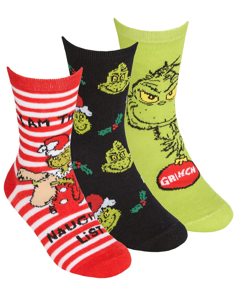 6 Pairs Grinch Christmas Socks