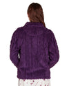 La Marquise Womens Diamond Jacquard Button Fleece Bed Jacket